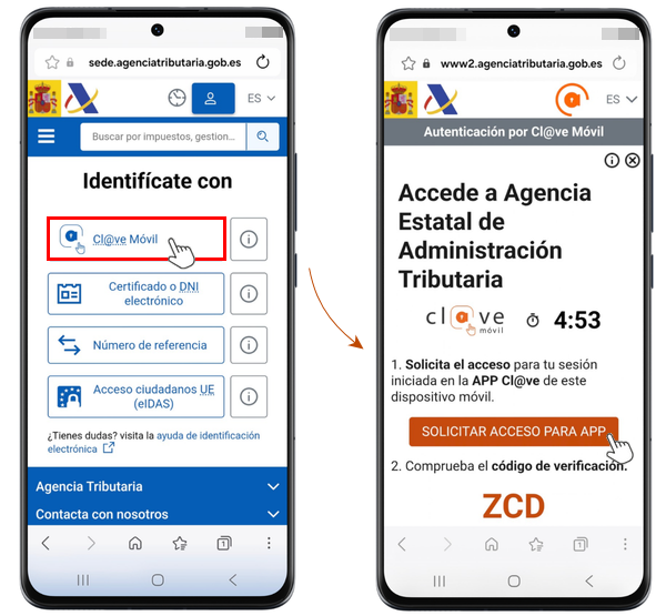Enlazar con la APP Cl@ve
