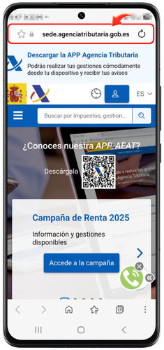 Dirección de página web