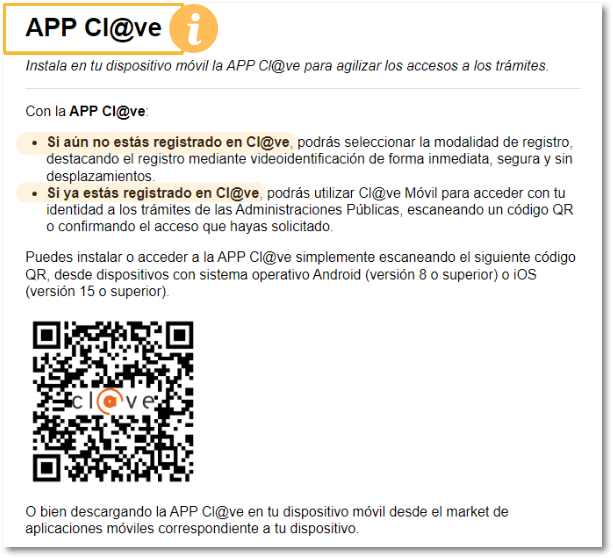 Registro mediante App clave