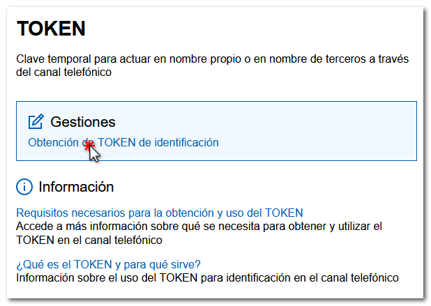 Obtención de TOKEN de identificación