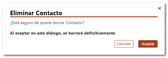 Eliminar datos de contacto