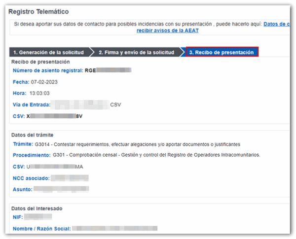 Justificante