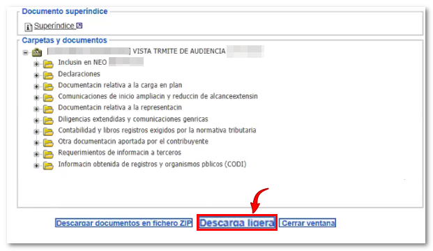 Puesta de manifiesto ligera