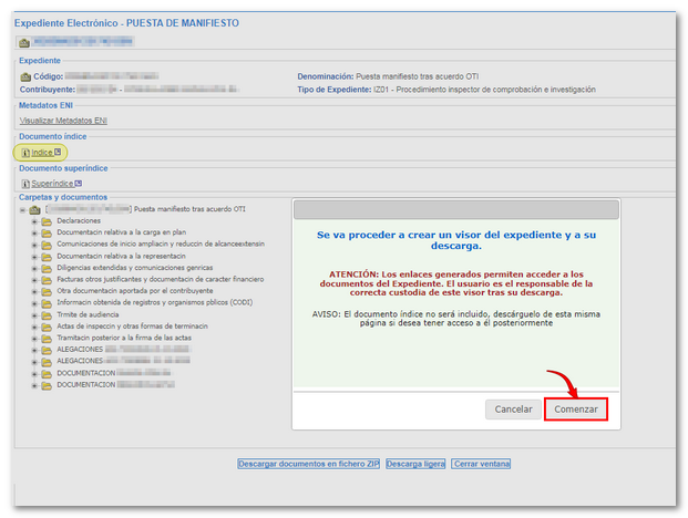 descarga ligera en marcha