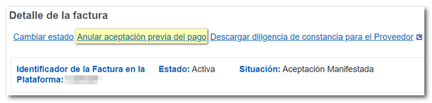 Anular aceptación previa del pago