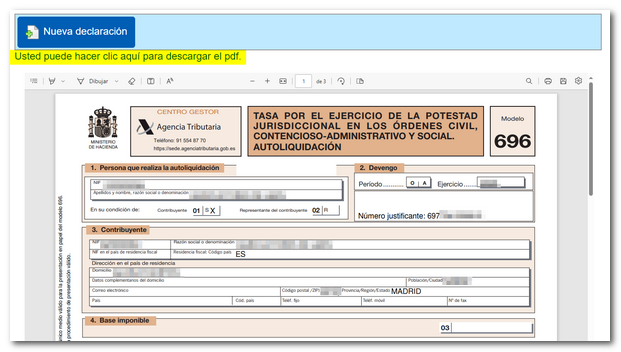 Formulario validado en PDF