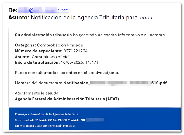 Correo falso, fraude