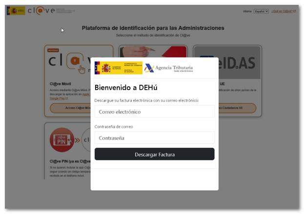 Phishing notificaci&oacute;n de factura electr&oacute;nica