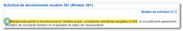 Solicitante acogido a OSS