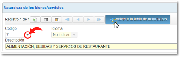 Naturaleza de los bienes/servicios