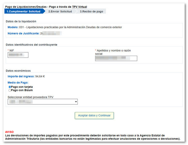 pago con tarjeta