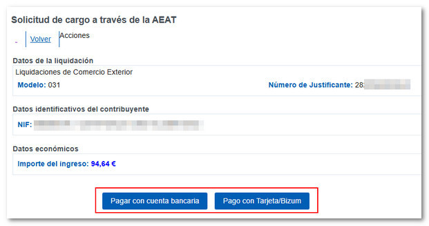 pago por tarjeta o por bizum