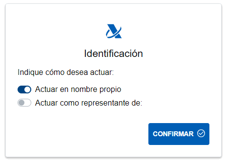 Acceso en nombre propio