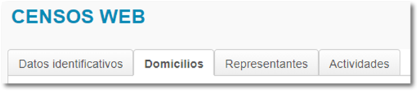 opciones formulario censos web