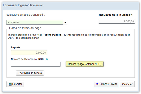 Pago o transferencia