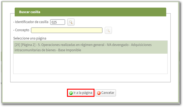 Buscar casilla