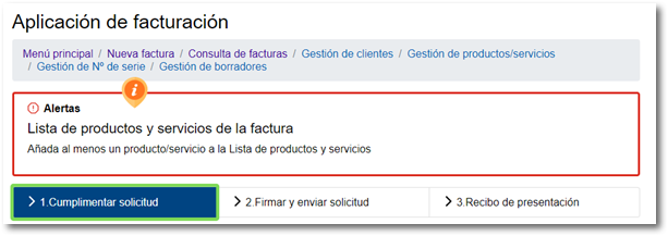 Errores en la factura