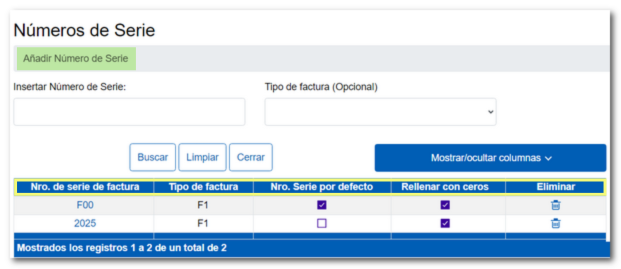 Gestor de números de serie