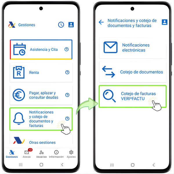 Cotejo de facturas VERI*FACTU