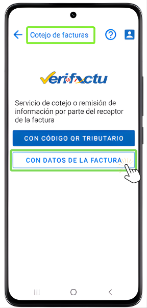 Verificar con datos de la factura
