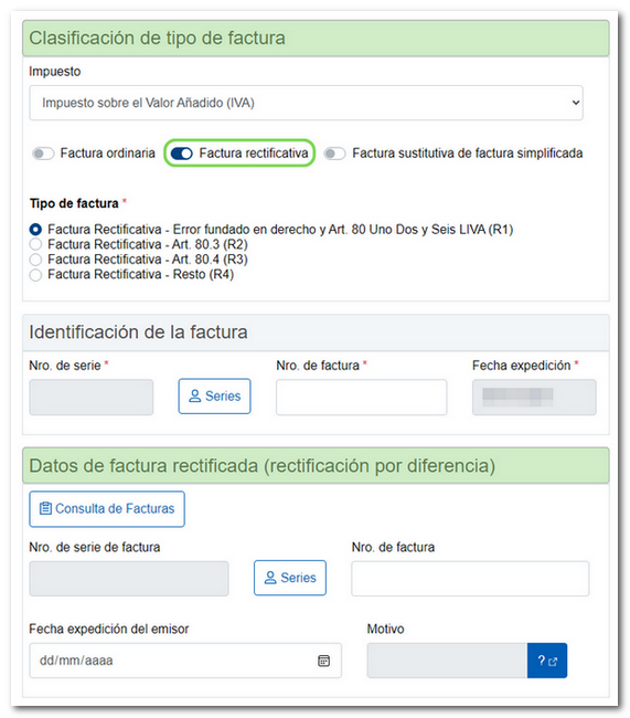 Factura rectificativa