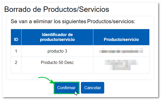 Confirmar eliminar