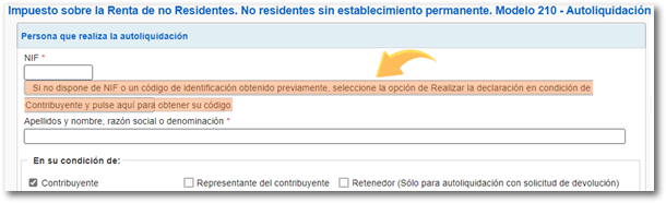 Obtención NIF provisional
