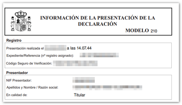 reporte declaración
