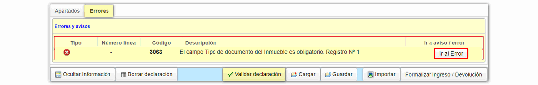 validar declaración