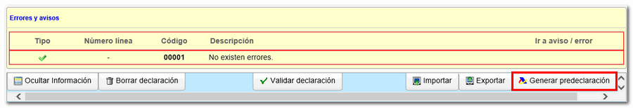 Generar predeclaración