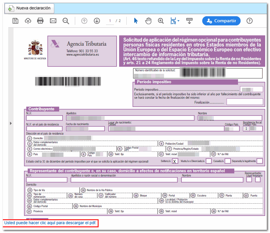 PDF predeclaración
