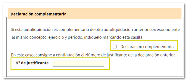 Declaración complementaria