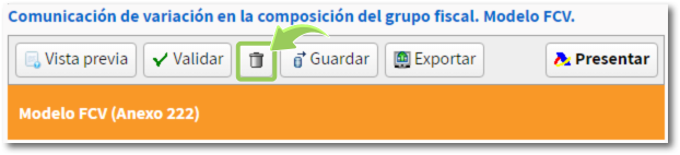 Borrar declaración