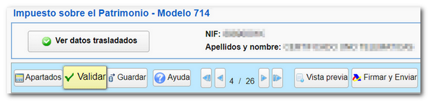 validar declaración