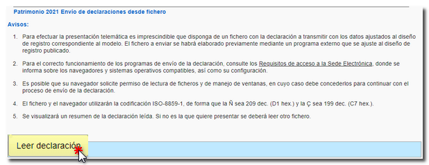 Leer declaración