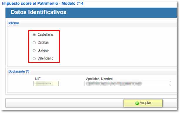 datos identificativos