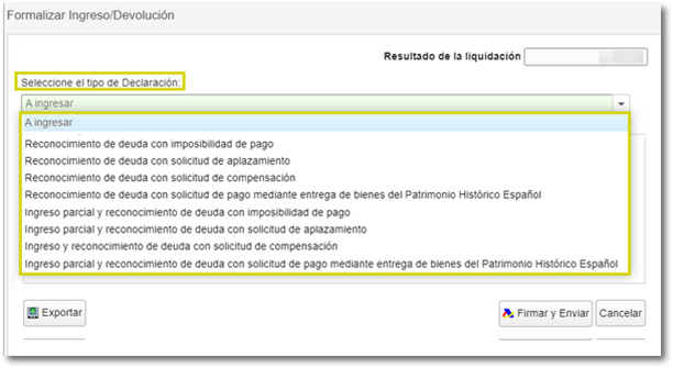 formalizar ingreso o devolución