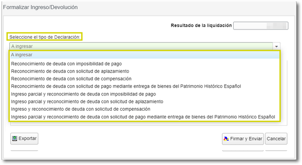 formalizar ingreso o devolución