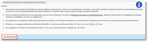 leer declaración