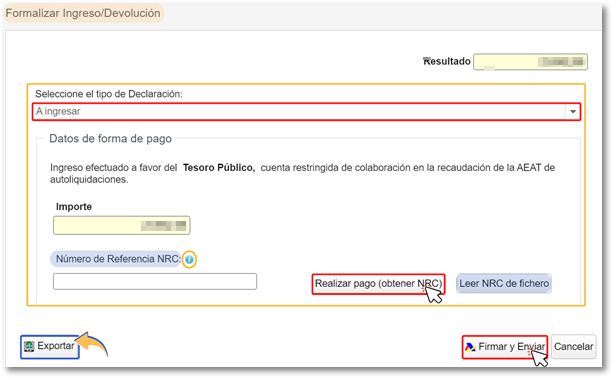 pago con NRC