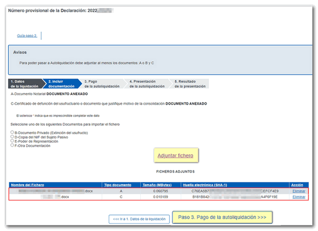 Número provisional