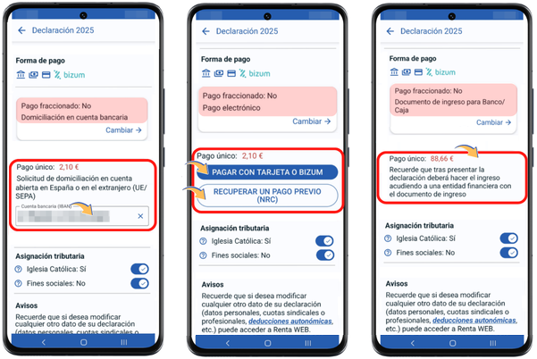Selecci&oacute;n de pago no fraccionado