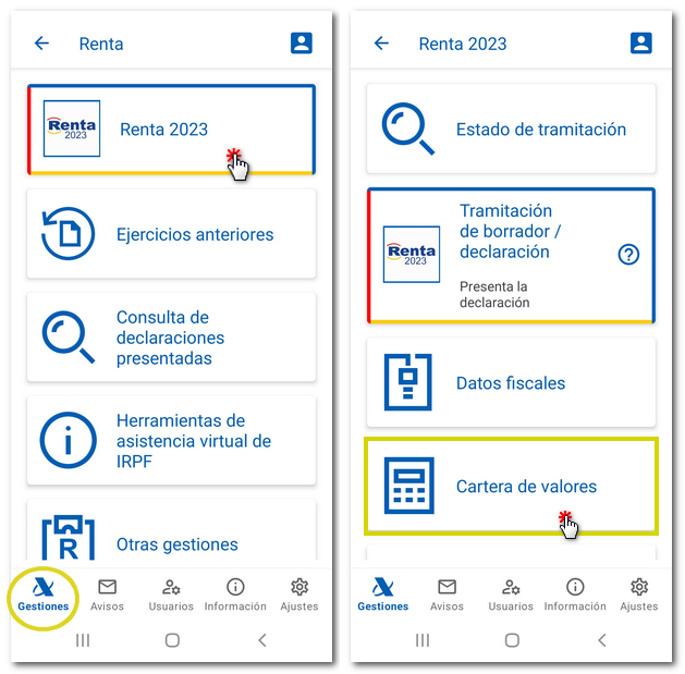 Renta - Cartera de valores