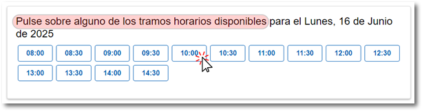 Hora de atención