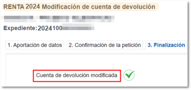 Cuenta modificada