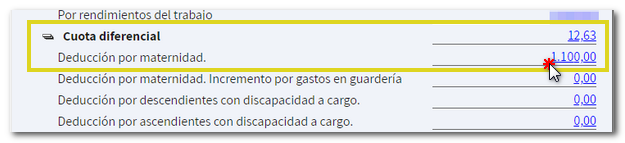 Deducción por maternidad