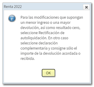 Aviso sobre modificaciones