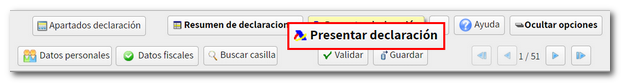 Botón presentar declaración