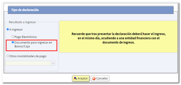 Documento ingreso banco o caja