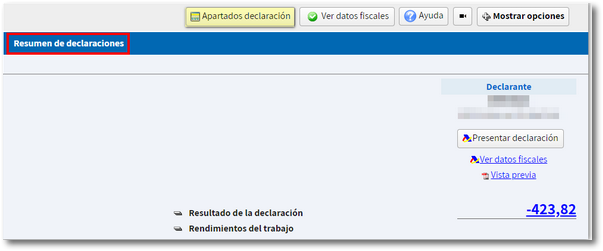 apartados declaración